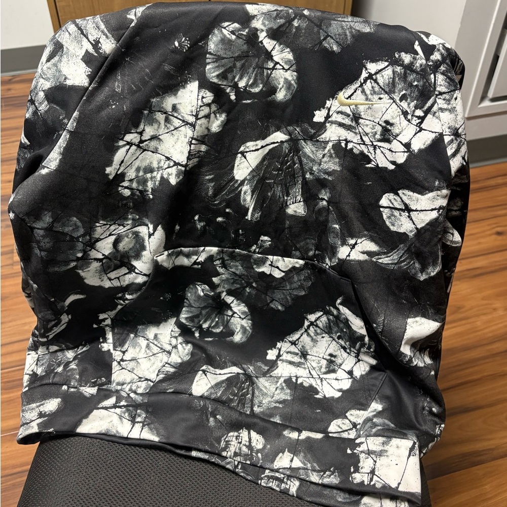 Black and White Abstract Print Nike Hoodie